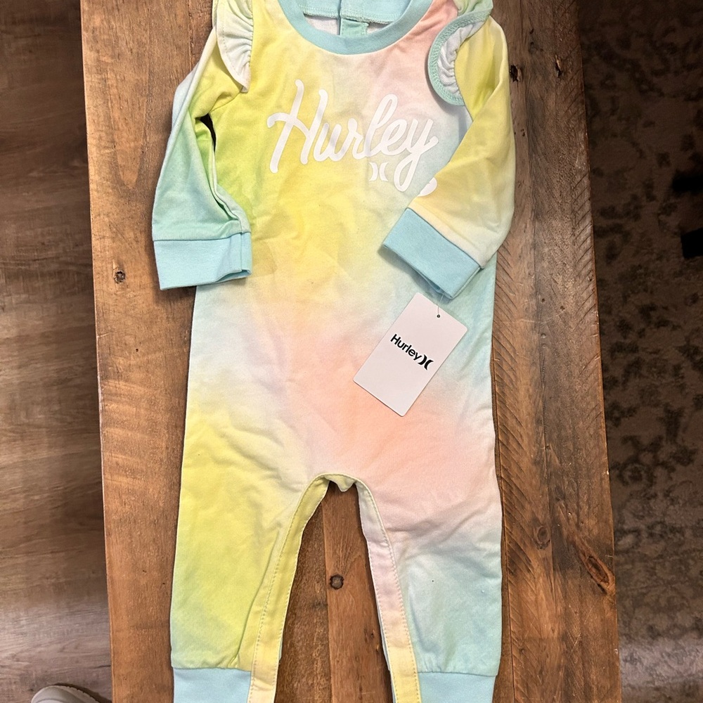 Hurley Blue and Yellow Footies One Piece